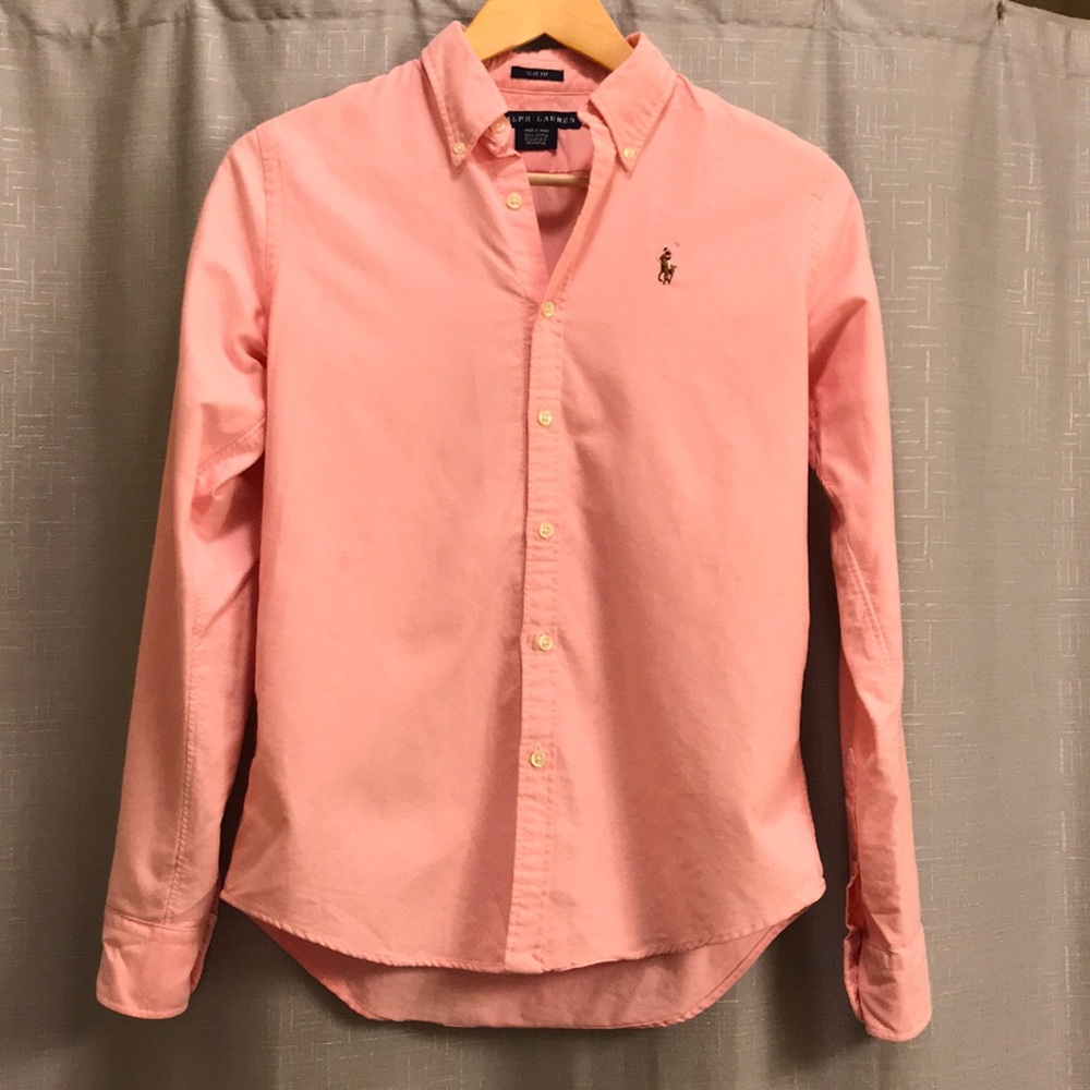 Ralph Lauren slim fit pink button down